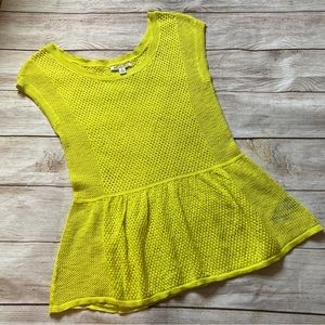 American Eagle Outfitters Open Knit Peplum Sweater NWOT Women’s Size Small
